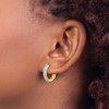 Lex & Lu 14k Yellow Gold Diamond Hoop Earrings LAL1547 - 3 - Lex & Lu