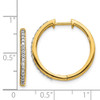 Lex & Lu 14k Yellow Gold Diamond Hoop Earrings LAL1549 - 2 - Lex & Lu