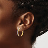 Lex & Lu 14k Yellow Gold Diamond Hoop Earrings LAL1551 - 3 - Lex & Lu