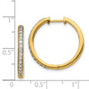 Lex & Lu 14k Yellow Gold Diamond Hoop Earrings LAL1551 - 4 - Lex & Lu