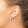 Lex & Lu 14k White Gold Diamond Hoop Earrings LAL1552 - 3 - Lex & Lu