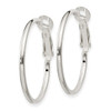 Lex & Lu Sterling Silver Omega Back Hoop Earrings LAL21922 - 2 - Lex & Lu