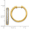 Lex & Lu 14k Yellow Gold Diamond Hoop Earrings LAL1557 - 4 - Lex & Lu