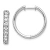 Lex & Lu 14k White Gold Diamond Hoop Earrings LAL1558 - Lex & Lu