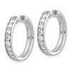Lex & Lu 14k White Gold Diamond Hoop Earrings LAL1558 - 2 - Lex & Lu
