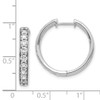 Lex & Lu 14k White Gold Diamond Hoop Earrings LAL1558 - 4 - Lex & Lu