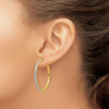 Lex & Lu 14k Yellow Gold Diamond Hoop Earrings LAL1583 - 3 - Lex & Lu