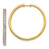 Lex & Lu 14k Yellow Gold Diamond Hoop Earrings LAL1585 - Lex & Lu