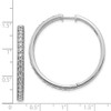 Lex & Lu 14k White Gold Diamond Hoop Earrings LAL1588 - 4 - Lex & Lu