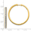 Lex & Lu 14k Yellow Gold Diamond Hoop Earrings LAL1589 - 4 - Lex & Lu