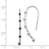 Lex & Lu 14k White Gold Diamond & Amethyst Earrings LAL1632 - 4 - Lex & Lu