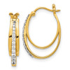 Lex & Lu 14k Yellow Gold Diamond Hoop Earrings LAL1648 - Lex & Lu