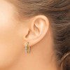 Lex & Lu 14k Yellow Gold Diamond Hoop Earrings LAL1648 - 3 - Lex & Lu