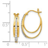 Lex & Lu 14k Yellow Gold Diamond Hoop Earrings LAL1648 - 4 - Lex & Lu