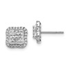 Lex & Lu 14k White Gold Diamond Cluster Earrings LAL1661 - Lex & Lu