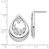 Lex & Lu 14k White Gold Diamond Post Earrings LAL1678 - 4 - Lex & Lu