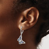 Lex & Lu 14k White Gold Diamond & Sapphire Butterfly Earrings - 3 - Lex & Lu