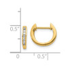 Lex & Lu 14k Yellow Gold Polished Diamond Hinged Hoop Earrings LAL1695 - 4 - Lex & Lu