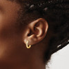 Lex & Lu 14k Yellow Gold Diamond Hinged Hoop Earrings LAL1698 - 3 - Lex & Lu