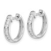 Lex & Lu 14k White Gold Diamond Hinged Hoop Earrings LAL1700 - 2 - Lex & Lu