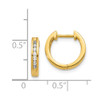 Lex & Lu 14k Yellow Gold Diamond Hinged Hoop Earrings LAL1701 - 4 - Lex & Lu