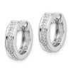 Lex & Lu 14k White Gold Diamond Complete Hinged Hoop Earrings LAL1709 - 2 - Lex & Lu