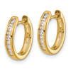Lex & Lu 14k Yellow Gold Diamond Hoop Earrings LAL1711 - 2 - Lex & Lu