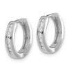 Lex & Lu 14k White Gold Diamond Hinged Hoop Earrings LAL1712 - 2 - Lex & Lu