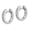 Lex & Lu 14k White Gold Diamond Hoop Earrings LAL1714 - 2 - Lex & Lu