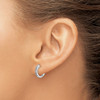 Lex & Lu 14k White Gold Diamond Hoop Earrings LAL1714 - 3 - Lex & Lu