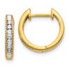 Lex & Lu 14k Yellow Gold Diamond Hoop Earrings LAL1715 - Lex & Lu