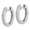 Lex & Lu 14k White Gold Diamond Complete Hinged Hoop Earrings LAL1716 - 2 - Lex & Lu
