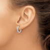 Lex & Lu 14k White Gold Diamond Complete Hinged Hoop Earrings LAL1717 - 3 - Lex & Lu