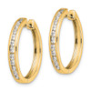 Lex & Lu 14k Yellow Gold Diamond Hoop Earrings LAL1720 - 2 - Lex & Lu