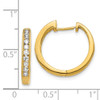 Lex & Lu 14k Yellow Gold Diamond Hoop Earrings LAL1720 - 4 - Lex & Lu