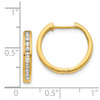 Lex & Lu 14k Yellow Gold AA Diamond Hinged Hoop Earrings LAL1722 - 4 - Lex & Lu