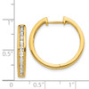 Lex & Lu 14k Yellow Gold AA Diamond Hinged Hoop Earrings LAL1723 - 4 - Lex & Lu