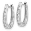 Lex & Lu 14k White Gold Diamond Hoop Earrings LAL1725 - 2 - Lex & Lu