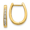 Lex & Lu 14k Yellow Gold Diamond Hoop Earrings LAL1726 - Lex & Lu