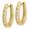 Lex & Lu 14k Yellow Gold Diamond Hoop Earrings LAL1726 - 2 - Lex & Lu