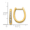 Lex & Lu 14k Yellow Gold Diamond Hoop Earrings LAL1726 - 4 - Lex & Lu