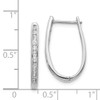 Lex & Lu 14k White Gold Diamond Oval Hoop Earrings LAL1730 - 4 - Lex & Lu