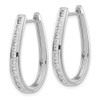 Lex & Lu 14k White Gold Diamond Hoop Earrings LAL1734 - 2 - Lex & Lu