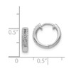 Lex & Lu 14k White Gold Diamond Hinged Round Hoop Earrings LAL1738 - 4 - Lex & Lu