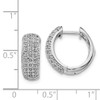 Lex & Lu 14k White Gold Diamond Hinged Hoop Earrings LAL1740 - 4 - Lex & Lu