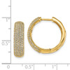 Lex & Lu 14k Yellow Gold AA Diamond Hinged Hoop Earrings LAL1748 - 4 - Lex & Lu