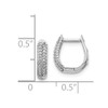 Lex & Lu 14k White Gold Polished Diamond Hinged Hoop Earrings LAL1751 - 4 - Lex & Lu