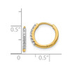 Lex & Lu 14k Yellow Gold Diamond Hinged Hoop Earrings LAL1759 - 4 - Lex & Lu