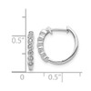Lex & Lu 14k White Gold Diamond Hoop Earrings LAL1761 - 4 - Lex & Lu