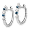 Lex & Lu 14k White Gold Blue/White Diamond Earrings LAL1771 - 2 - Lex & Lu